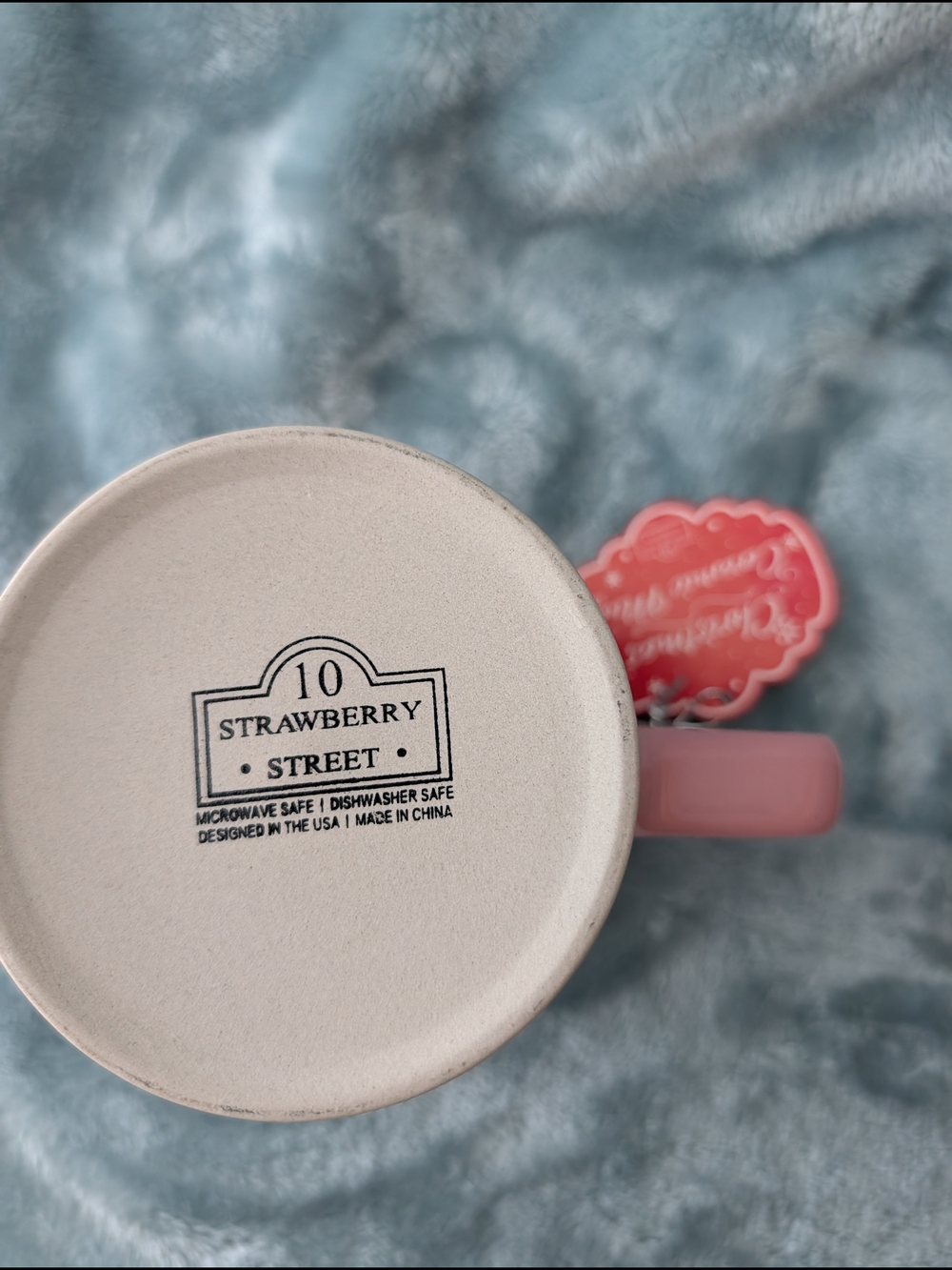 Pink Monogram 'M' Ceramic Christmas Mug - Picture 3 of 6